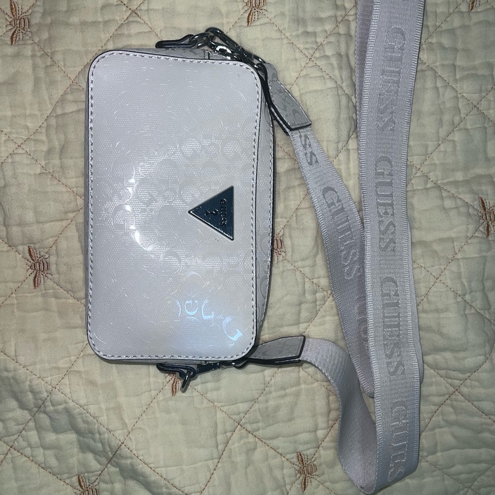 Guess Ivory Crossbody with Logo Interior